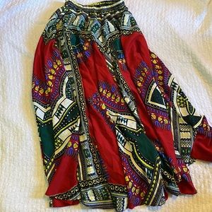 African Print Maxi Skirt
